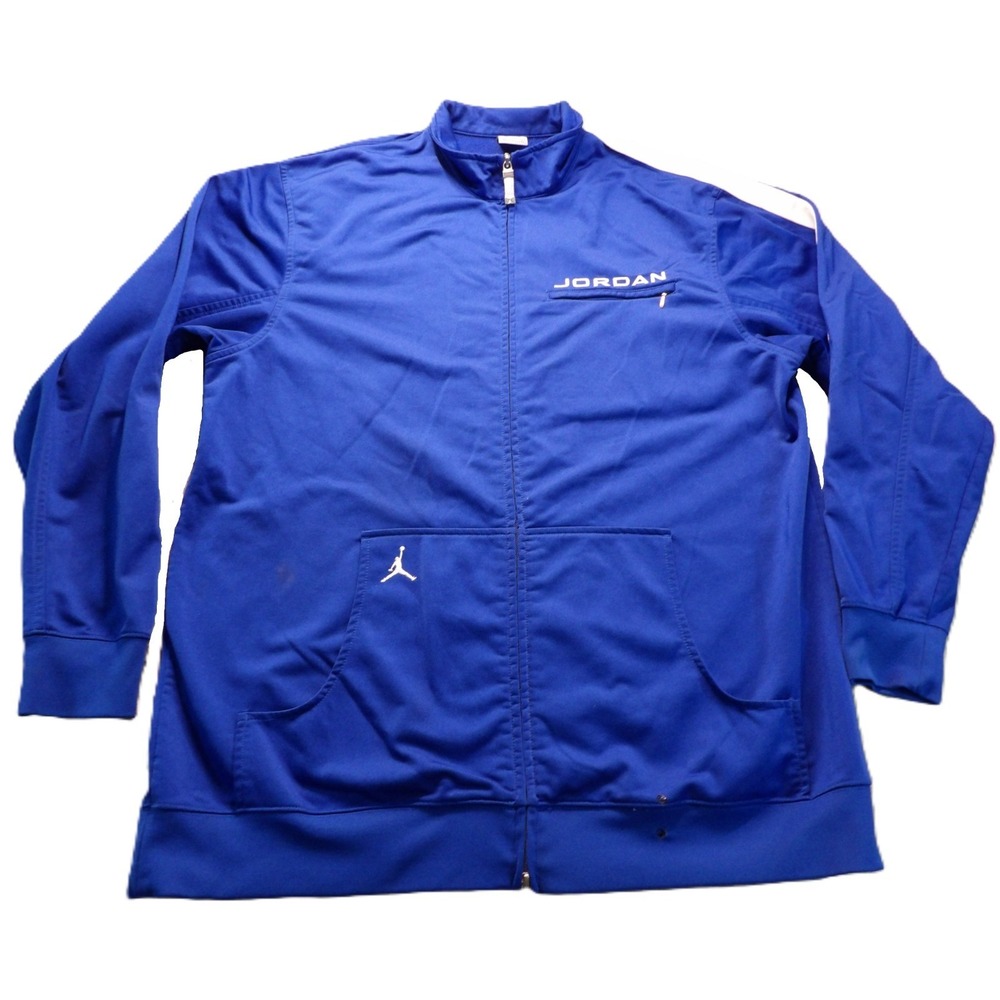 VTG Y2K Jordan Full Zipper Track Jacket Men XL Blue Jumpman Retro Sport Athletic